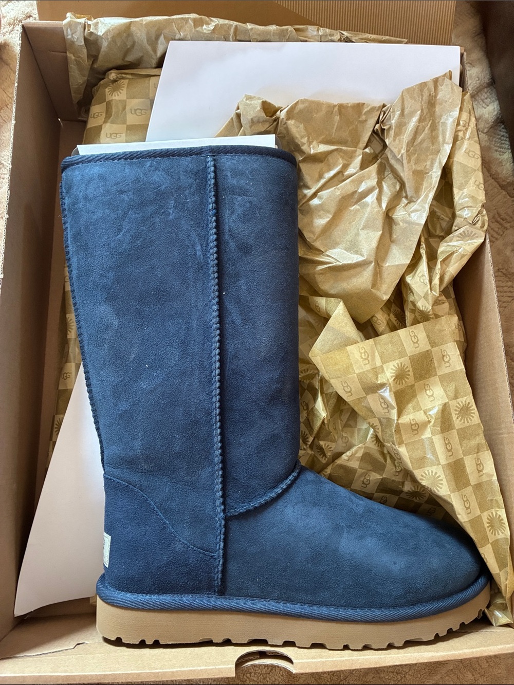 Women’s UGG Classic Tall Boot, Navy, NWT